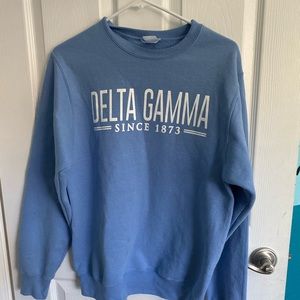 Small soft Delta Gamma crew neck sweater